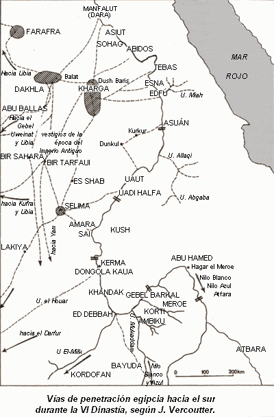 Penetracin egipcia al sur durante la VI dinasta