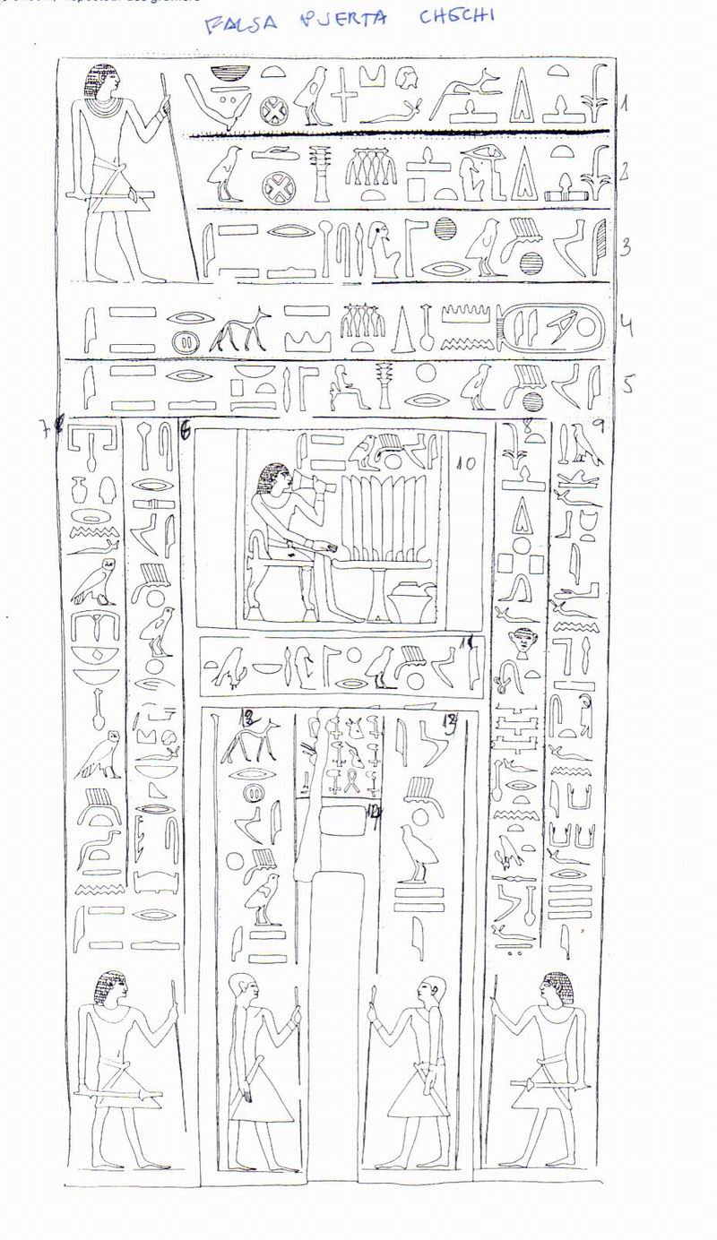 Obelisco de Tutmosis I, estelas funerarias y falsas puertas 3