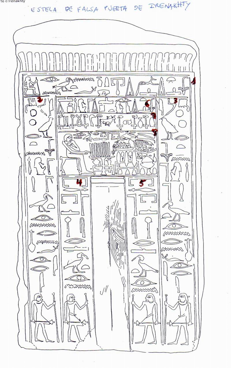 Obelisco de Tutmosis I, estelas funerarias y falsas puertas 6